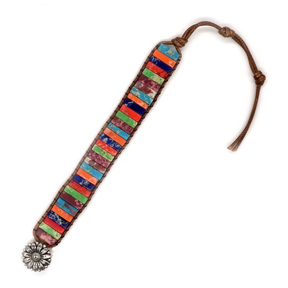 💥 UNIQUE, Emperor stones hand woven bracelet. - Picture 4 of 5